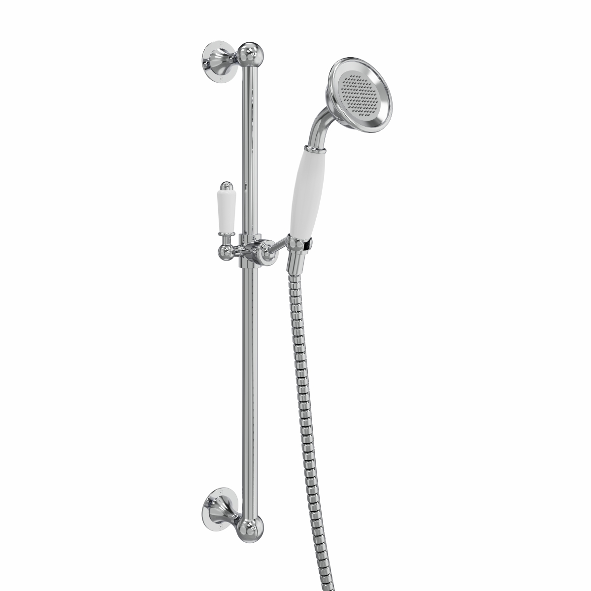 Melrose Traditional Riser Rail Kit Chrome and White