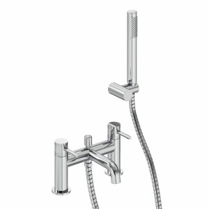 Eden Modern Bath Shower Mixer Tap with Hand Shower Chrome