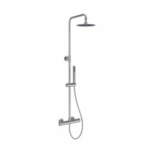 Eden Modern Thermostatic Bar Shower Valve with Round Shower Head and Hand Shower Chrome