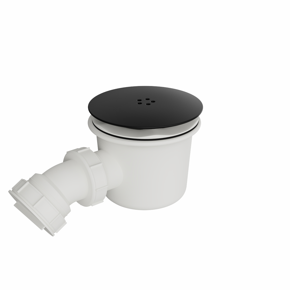 90mm Fast Flow Shower Tray Waste & Trap Black