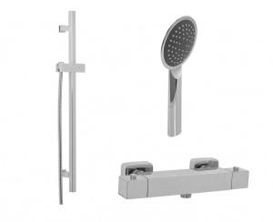 Aquariss Sabine - Exposed Thermostatic Shower Set - Chrome