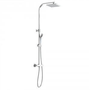 Aquariss Yosemite - Exposed Thermostatic Shower Set With Square Head - Chrome