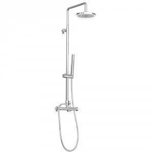 Aquariss Como - Exposed Thermostatic Shower Set With Round Head - Chrome