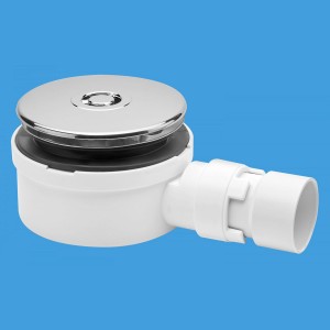 McAlpine ST90CP10-53 - Shower Trap White / Chrome 90mm